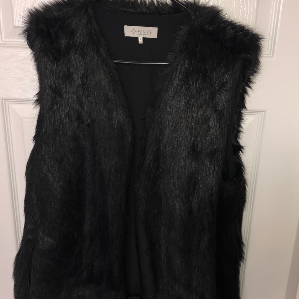Faux fur vest